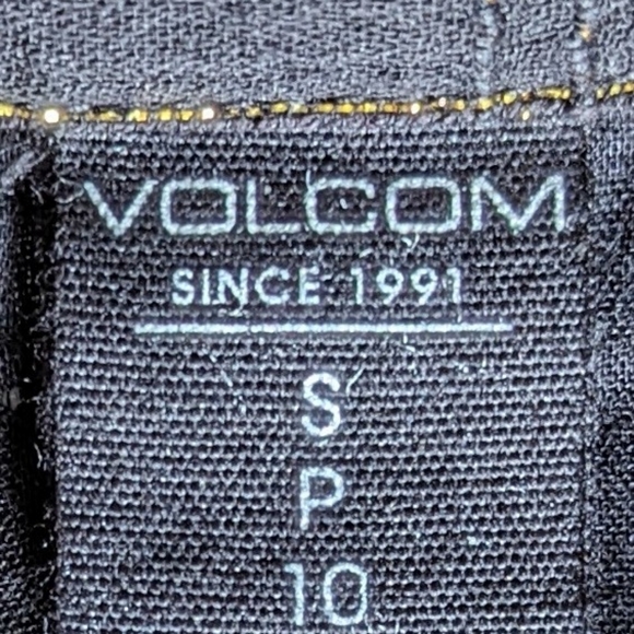 VOLCOM Black/gold thread Text Me Dress Size S - Picture 8 of 10